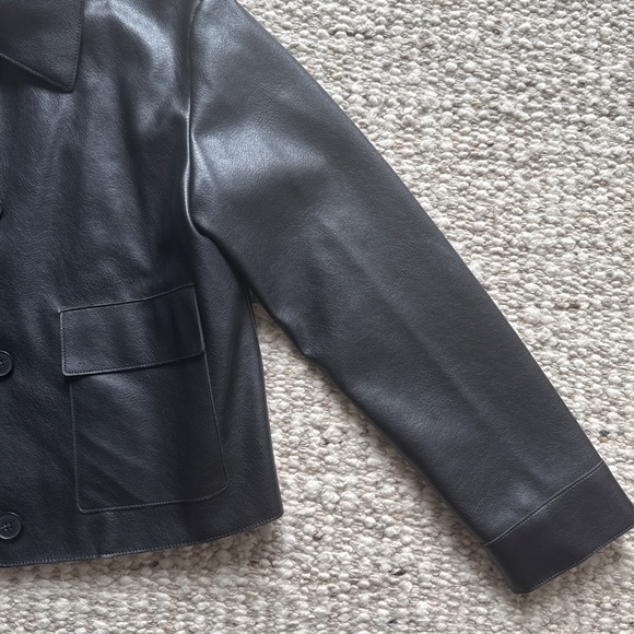 Mango faux cropped leather jacket - Picture 3 of 5